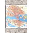thumbnail image 1 of 24"x36" Gallery Poster, Map of northern Stockholm in Sweden c1928, 1 of 1