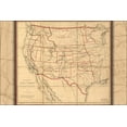 thumbnail image 1 of 24"x36" Gallery Poster, Map of transcontinental railroad routes 1855 p2, 1 of 1