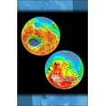 thumbnail image 1 of 24"x36" Gallery Poster, Mars Orbiter topographic map showing the two hemispheres of planet, 1 of 1