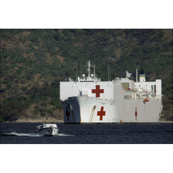 24"x36" Gallery Poster, Military Sealift Command hospital ship USNS Mercy