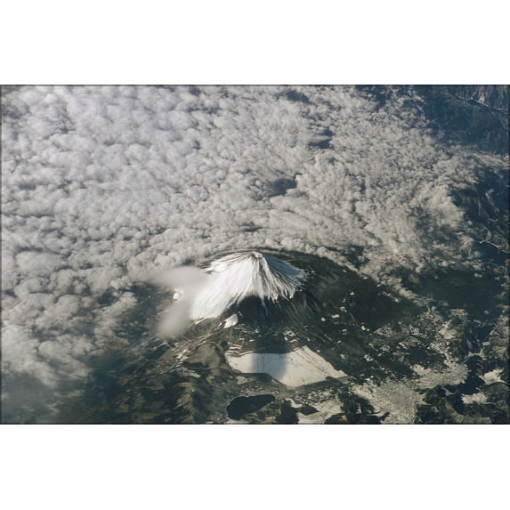 24"x36" Gallery Poster, Mount Fuji from space (shuttle mission) 2003