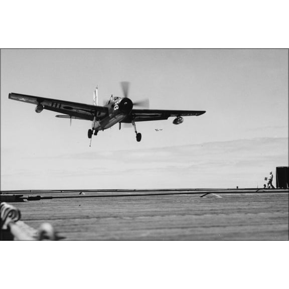 24"x36" Gallery Poster, Navy Grumman AF-2S Guardian (VS-37) USS Badoeng Strait 1954