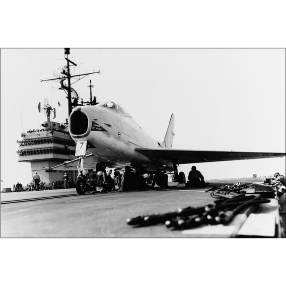24"x36" Gallery Poster, Navy North American FJ-4 Fury USS Forrestal (CVA-59) 1956