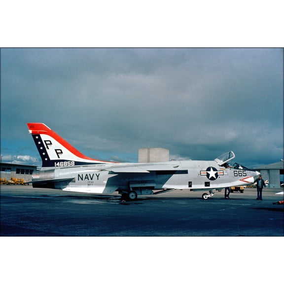 24"x36" Gallery Poster, Navy Vought RF-8G Crusader vFP-63 Det.1 Eyes of the Fleet 1976
