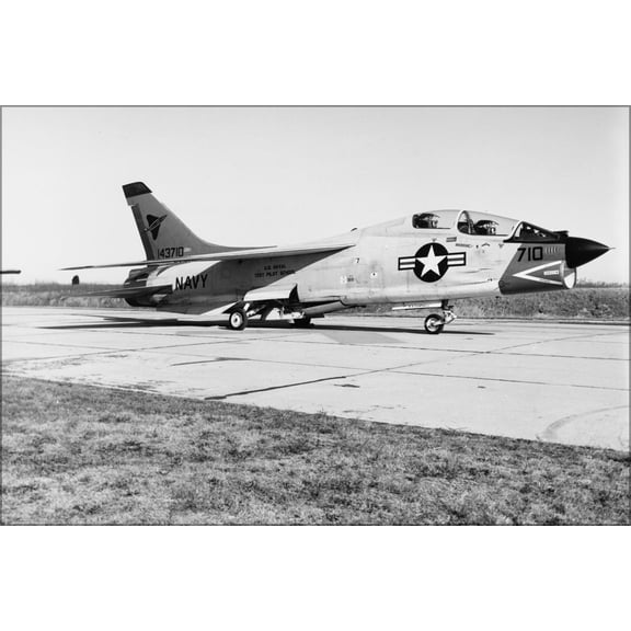 24"x36" Gallery Poster, Navy Vought YTF-8A Crusader 1968