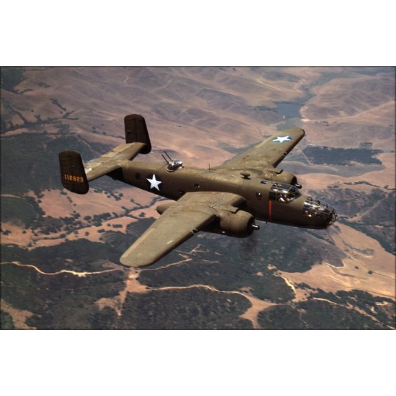 24"x36" Gallery Poster, North American B-25 Mitchell bomber 1942