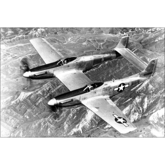 24"x36" Gallery Poster, North American XP-82 f-82 twin mustang p-52