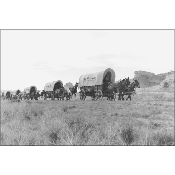 24"x36" Gallery Poster, Oregon Trail reenactment 1934
