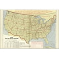 thumbnail image 1 of 24"x36" Gallery Poster, Parcel Post Map United States of america 1914, 1 of 1