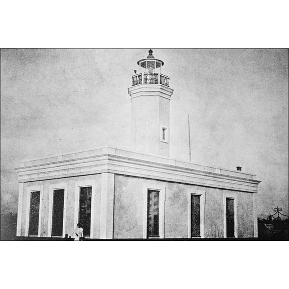 24"x36" Gallery Poster, Punta Figuras Lighthouse, Arecibo, Puerto Rico, ca 1898