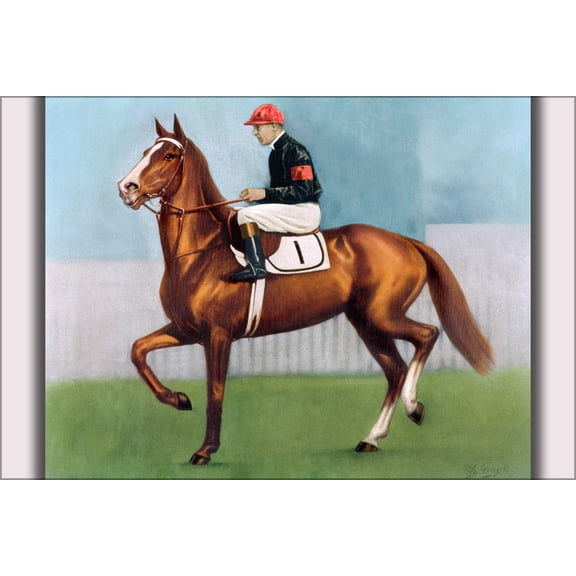 24"x36" Gallery Poster, ROGILLA 1933 W S COX PLATE JOCKEY DARBY MUNRO race horse