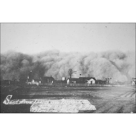 24"x36" Gallery Poster, Sand storm Midland, Texas, February 20, 1894 at 6 p.m