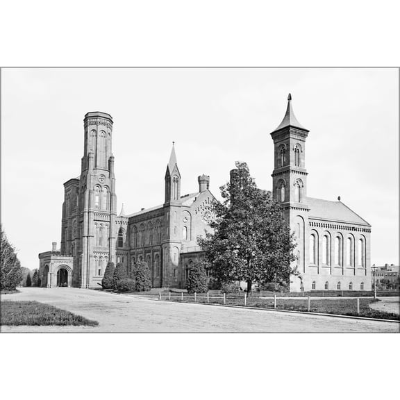 24"x36" Gallery Poster, Smithsonian Institution Castle 1860
