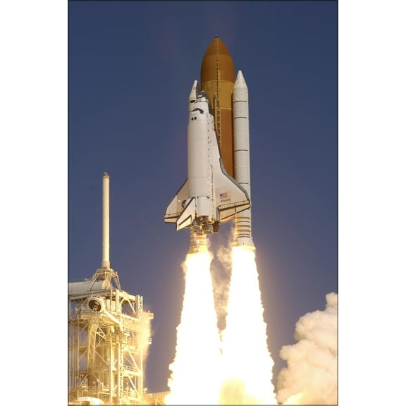 24"x36" Gallery Poster, Space Shuttle Atlantis launches mission STS-115