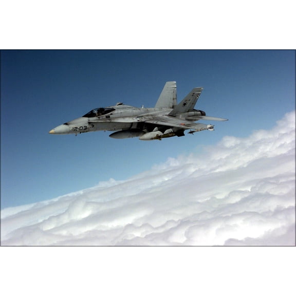 24"x36" Gallery Poster, Spanish Air Force EF-18A Hornet f-18