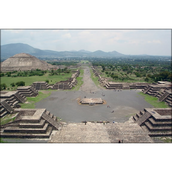 24"x36" Gallery Poster, Teotihuacan Mesoamerican city of p1 aztec maya mexico