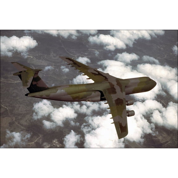 24"x36" Gallery Poster, U.S. Air Force Military Airlift Command Lockheed C-5A Galaxy