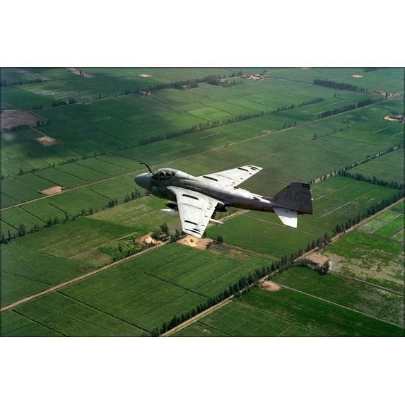 24"x36" Gallery Poster, U.S. Navy Grumman A-6E Intruder aircraft VA-65 Tigers in 1983