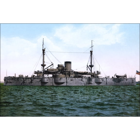 24"x36" Gallery Poster, USS Texas, America's first battleship, built in 1892