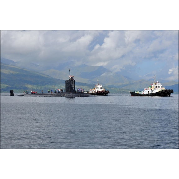 24"x36" Gallery Poster, Virginia-class attack submarine USS Texas (SSN 775)