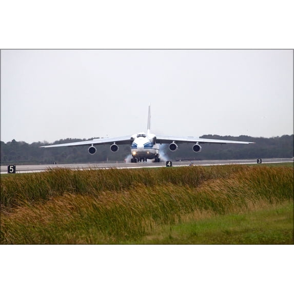 24"x36" Gallery Poster, Volga-Dnepr Antonov AN-124-100, Ukranian Russian aircraft