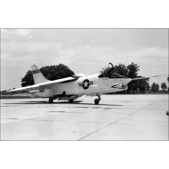 24"x36" Gallery Poster, Vought F8U-1 Crusader at the NACA Langley 1956