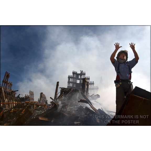 24"x36" Gallery Poster, WTC-Fireman requests 10 more colleagesa