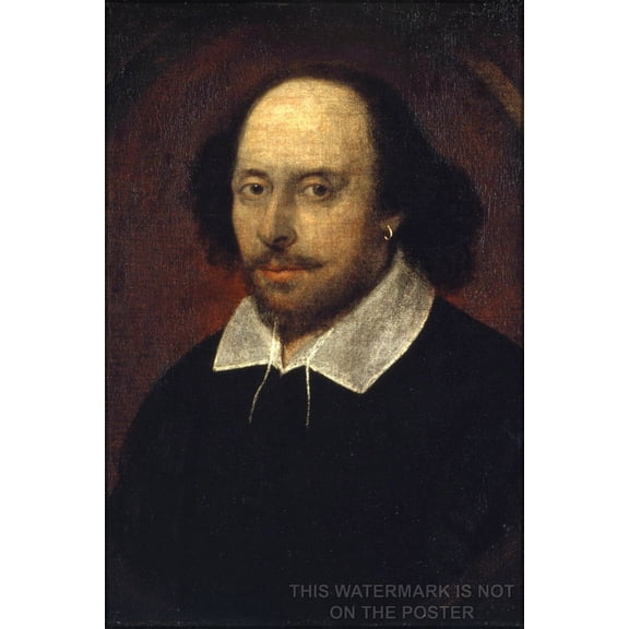 24"x36" Gallery Poster, William Shakespeare chandos portrait