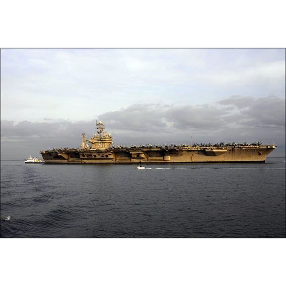 24"x36" Gallery Poster, aircraft carrier USS Theodore Roosevelt (CVN 71) English Channel