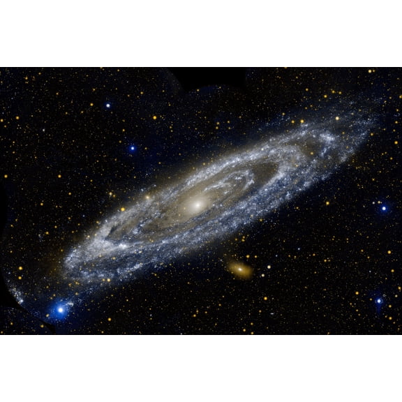 24"x36" Gallery Poster, andromeda galaxy m31 in ultraviolet galaxy evolution explorer p2