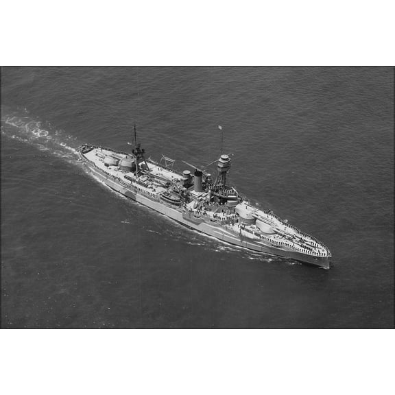 24"x36" Gallery Poster, battleship USS Texas at Hampton Roads, Virginia, June 4, 1927