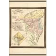 thumbnail image 1 of 24"x36" Gallery Poster, civil war Map of Maryland, Delaware, and parts of Pennsylvania and Virginia, 1861, 1 of 1