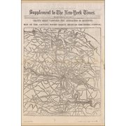 24"x36" Gallery Poster, civil war map Richmond virginia area 1864
