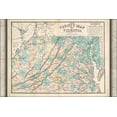 thumbnail image 1 of 24"x36" Gallery Poster, county map of Virginia 1861, 1 of 1
