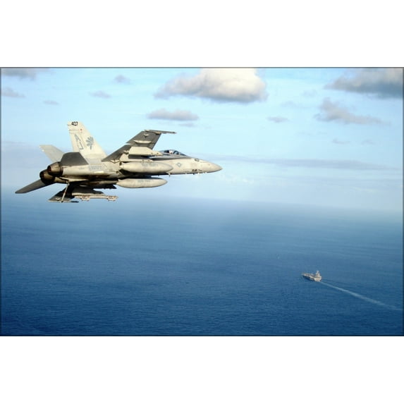 24"x36" Gallery Poster, fA-18A Hornet f-18 War Party of Strike Fighter Squadron (VFA) 87