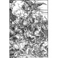 thumbnail image 1 of 24"x36" Gallery Poster, four Horsemen of the Apocalypse, depicted in a woodcut by Albrecht Drer,, 1 of 1