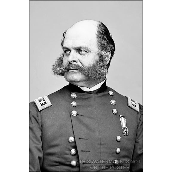 24"x36" Gallery Poster, general Ambrose E. Burnside
