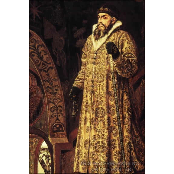 24"x36" Gallery Poster, ivan the terrible Viktor Vasnetsov. Tsar Ivan The Terrible. 1897