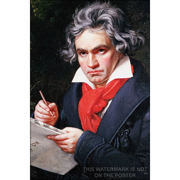 24"x36" Gallery Poster, ludwig van beethoven