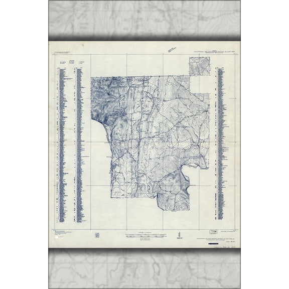 24"x36" Gallery Poster, map Chickamauga & Chattanooga National Park 1975