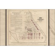24"x36" Gallery Poster, map Ocean Grove Camp Ground new jersey 1870