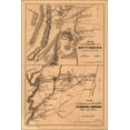 thumbnail image 1 of 24"x36" Gallery Poster, map battle of gettysburg, vicksburg 1863 in dutch, 1 of 1