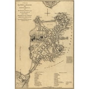 24"x36" Gallery Poster, map of Boston, 1775