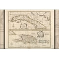 thumbnail image 1 of 24"x36" Gallery Poster, map of Cuba Hispaniola puerto rico 1752, 1 of 1