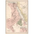 thumbnail image 1 of 24"x36" Gallery Poster, map of Egypt, Arabia Petraea, Abyssini 1885, 1 of 1