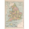 thumbnail image 1 of 24"x36" Gallery Poster, map of England and Wales 1927, 1 of 1