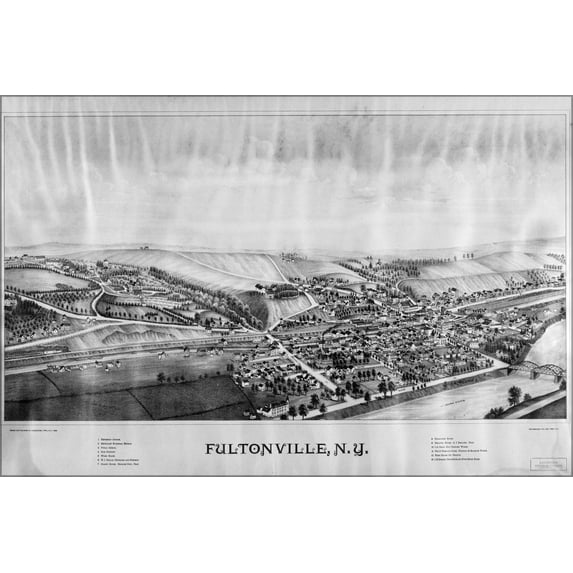 24"x36" Gallery Poster, map of Fultonville, New york 1889