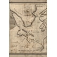 thumbnail image 1 of 24"x36" Gallery Poster, map of General Gages lines on Boston Neck 1775, 1 of 1
