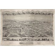 24"x36" Gallery Poster, map of Holbrook, Massachusetts, 1892