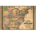 thumbnail image 1 of 24"x36" Gallery Poster, map of United States and Canada 1850, 1 of 1